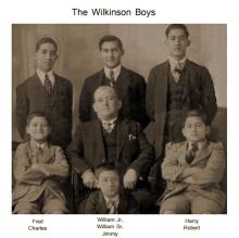 William Josiah Wilkinson with 6 sons.