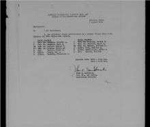 11BS Mission 389, Crew Participation Memorandum