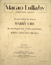 Macao Lullaby, arranged by John Braga