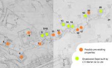 1950 hkmaps Broadwood Road , pre-existing properties.