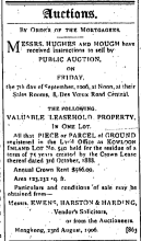 Auction Leasehold K.I.L. No. 540 Hong Kong Telegraph page 3 3rd September 1906