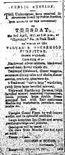 Public Auction Valuable Household Furniture at Clovelly 3rd April 1917 The China Mail page 3 30th March 1917