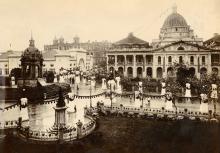 1922 view of Supreme Court from Statue Square during visit of Prince of Wales 