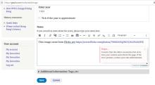 error message