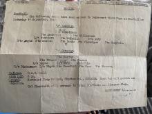 Football Lineup - King's Own Scottish Borders - Sept. 17th, 1949