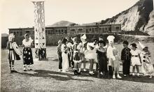 Children’s fancy dress party c1954, Army Barracks? 
