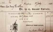 GRANVILLE SHARP ESTATE Receipt 