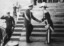 Prince Philip arrives at Queen's Pier