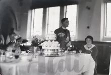 1934 Marriage reception of Rev Gilbert & Margery Hook with Rev Wilfrid Stott