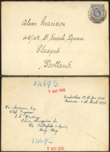 1935 (30 MR) China Navigation Co. c.o Butterfield & Swire Cover - sent to Alescr. Hanson, 46-48. St. Enoch Square, Glasgow, Scotland.