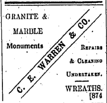 C.E. Warren & Co. Granite & Marble Monuments Hong Kong Telegraph page 2 12th July 1911