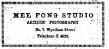 Mee Fong Studio 1924