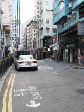 Hollywood Road, at Aberdeen Street and towards #60 Hollywood Road