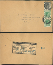1948 (17 FE) Technical College, Wood Road, Wanchai Cover - sent to U.S. School of Music, 71 Brunswick Building, New York 10, N.Y., U.S.A.