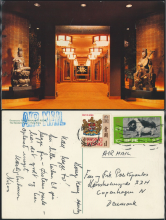 1971 (11 DE) The Mandarin Hotel Hong Kong Post Card - sent to F____ Frk. Postapaulos, Horsholmsgade 22 H, Copenhagen N, Denmark