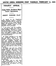 Constantin Kluge lived for a short time at 271 Prince Edward Road in 1947