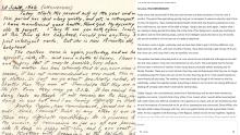 Handwritten diary page and text version created by AI