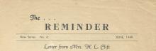 1949 'The Reminder' newsletter of the Clifts