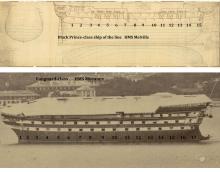 Gun ports of HMS Melville and HMS Meanee