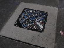 Inspection Cover with the Blue House theme