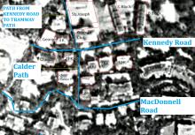 Buildings on and near Calder Path 1924