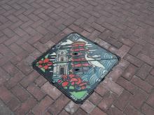 Themed inspection cover in Yuen Long