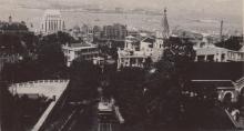 The Peak Tram looking down to Central, 1940