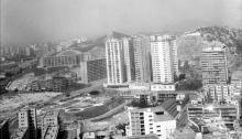 Aerial view from the east towards Fat Kwong Street