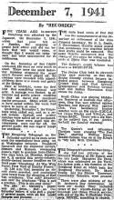 7 December 1941, Hong Kong Telegraph