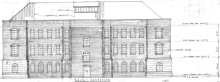 Architectural drawing of RBL 39, back elevation - Georgian Mansion