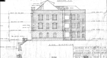 Architectural drawing of RBL 39, side elevation - Georgian Mansion