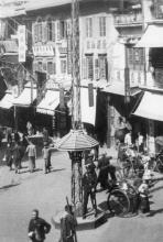 Traffic island police refuge-latticework pylon-what was it for?