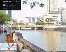Singapore - North Bridge seen from North Boat Quay- (Google Maps)