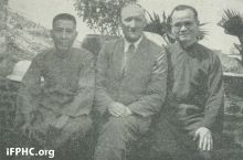 J Rutherford Spence with 2 chinese missionaries Hong Kong