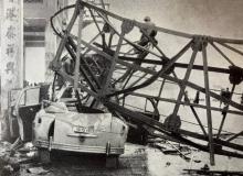 1960 - Hennessy Road in wake of Typhoon Mary