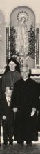 1955 - Father Orlando with Maryknoll Sister & young parishioner