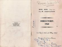 Argyle Street POW Association Directory (1968) – Front Cover