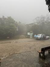 Lantau Taxi seen outside AFCD Ngong Ping Campsite