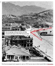 Kowloon east praya narrow gauge railway track formation