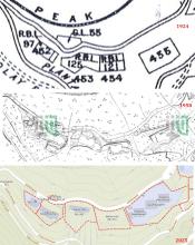Barker Road maps 1924, 1958 and 2025