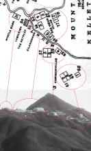 Mt. Kellett buildings c.1895 annotated