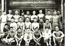 photograph of private john bernard patrick byrne  hkvdc #4732   aka barney   irish prisoner of the japanese   at yoshima pow camp sendai 2b    28th august 1945
