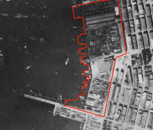 1924 Aerial Photo of Yau Ma Tei Waterfront north of the Government Launch Repair Yard