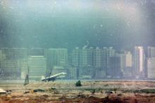 Landing after flypast