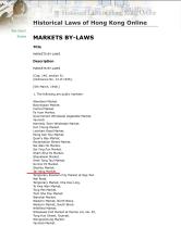 Markets By-Law (Section 1)
