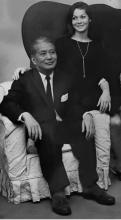 Nancy with her father Mr. Kwan Wing Hong 70s
