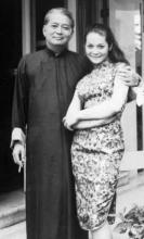 Ms. Nancy Kwan with her father 70s