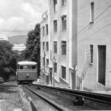 1953 Peak Tram - Tramway Path and Kennedy Road Peak Tram Station
