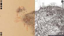 Japanese Map 1939 on Mount Davis battery Profile and Gun Range