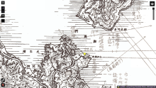 Japanese Map 1939 on Pak Sha Wan Battery profile and Gun Range